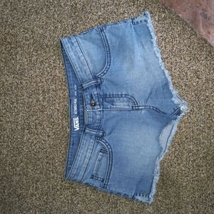 Vans "destroyed mini" denim shorts